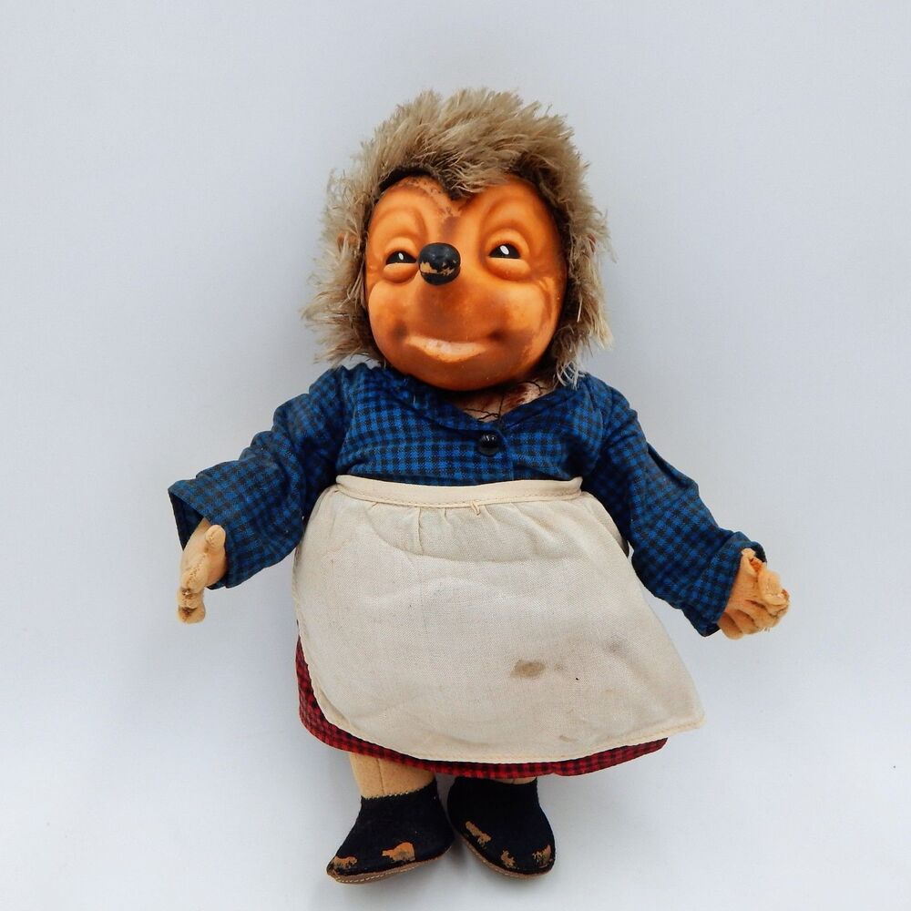 Steiff Hedgehog Micki Doll 1960s 10 1/2 Inches Tall Version Mother Vintage